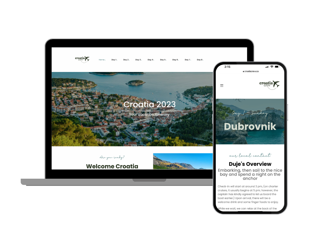 Croatia Crew – A Digital Itinerary